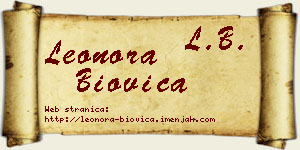 Leonora Biovica vizit kartica